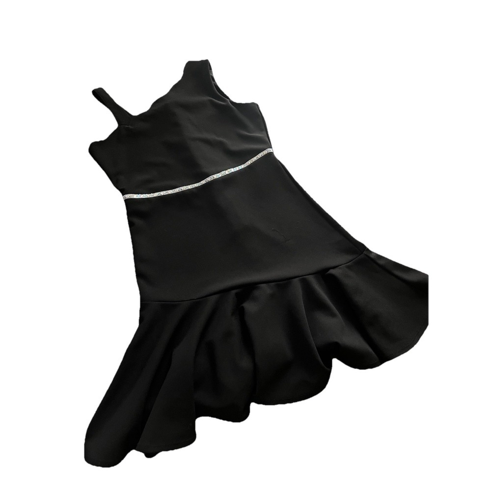 Rare Tour Girls Dress Size 14 STRECH Black Festive Holiday Christmas Dress